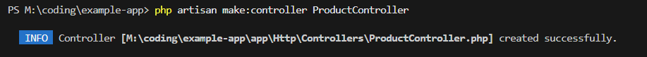 Controller berhasil dibuat