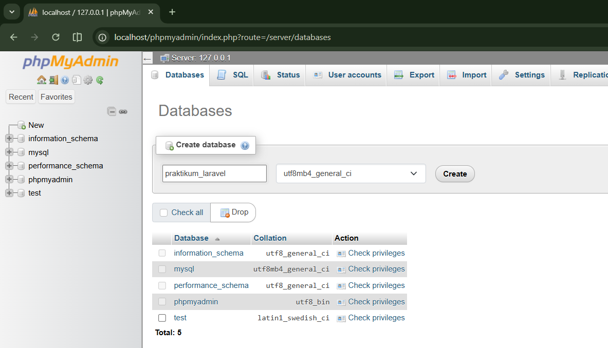 Persiapan Database