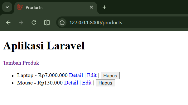 Tampilan Products