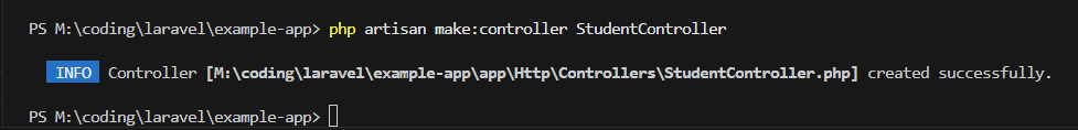 Membuat StudentController