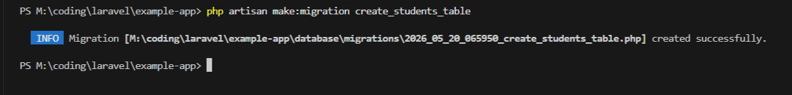 Membuat Migration Students